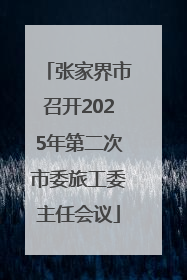 张家界市召开2025年第二次市委旅工委主任会议