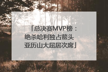 总决赛MVP榜：绝杀哈利独占鳌头 亚历山大屈居次席