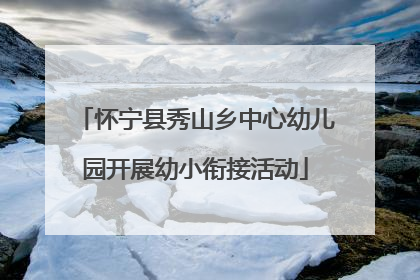 怀宁县秀山乡中心幼儿园开展幼小衔接活动