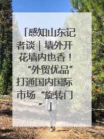 感知山东记者谈｜墙外开花墙内也香！“外贸优品”打通国内国际市场“旋转门”
