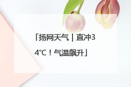 扬网天气｜直冲34℃！气温飙升