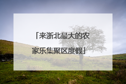 来浙北最大的农家乐集聚区度假