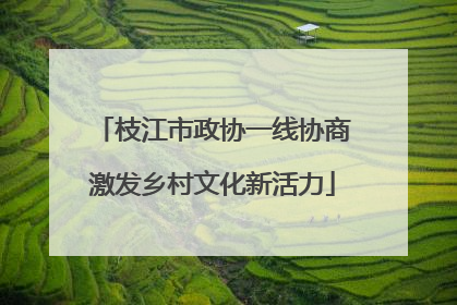 枝江市政协一线协商激发乡村文化新活力