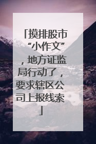 摸排股市“小作文”，地方证监局行动了，要求辖区公司上报线索
