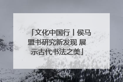 文化中国行丨侯马盟书研究新发现 展示古代书法之美