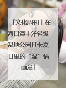 文化周刊丨在海口潭丰洋省级湿地公园打卡夏日里的“湿”情画意