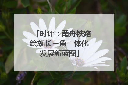 时评：甬舟铁路绘就长三角一体化发展新蓝图