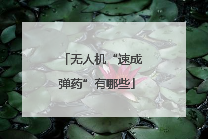 无人机“速成弹药”有哪些