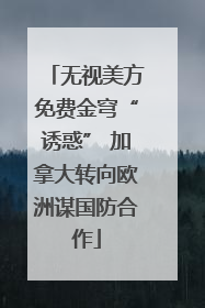 无视美方免费金穹“诱惑” 加拿大转向欧洲谋国防合作