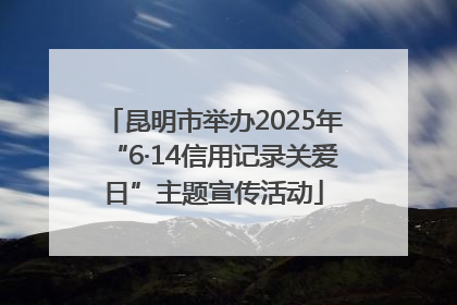 昆明市举办2025年“6·14信用记录关爱日”主题宣传活动