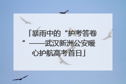 暴雨中的“护考答卷”——武汉新洲公安暖心护航高考首日
