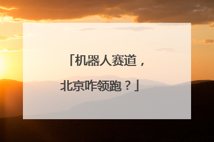 机器人赛道，北京咋领跑？