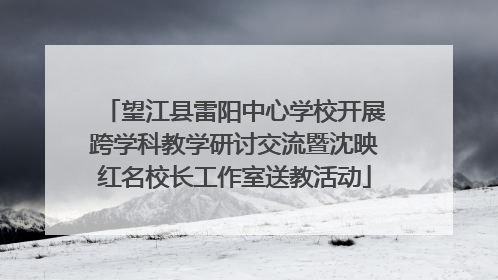 望江县雷阳中心学校开展跨学科教学研讨交流暨沈映红名校长工作室送教活动