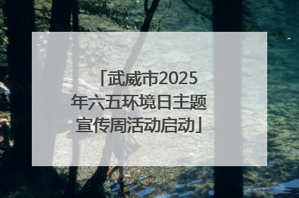 武威市2025年六五环境日主题宣传周活动启动