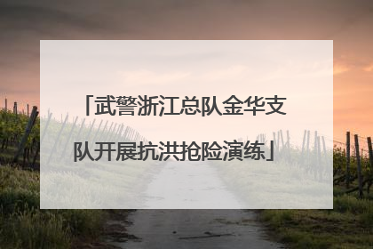 武警浙江总队金华支队开展抗洪抢险演练