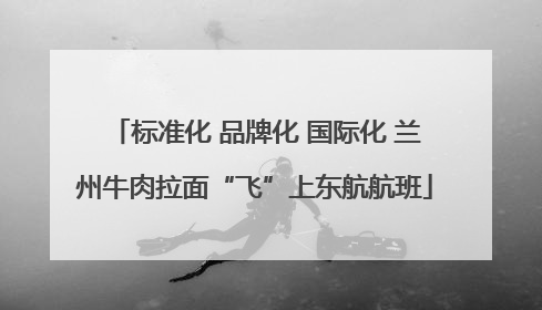 标准化 品牌化 国际化 兰州牛肉拉面“飞”上东航航班