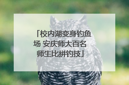 校内湖变身钓鱼场 安庆师大百名师生比拼钓技