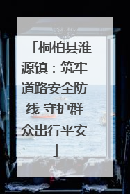 桐柏县淮源镇：筑牢道路安全防线 守护群众出行平安