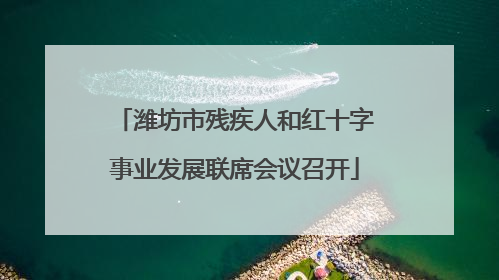 潍坊市残疾人和红十字事业发展联席会议召开