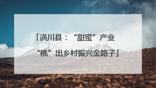 潢川县：“甜蜜”产业  “桃”出乡村振兴金路子