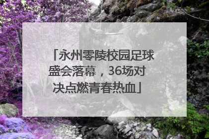 永州零陵校园足球盛会落幕，36场对决点燃青春热血