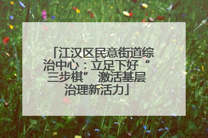 江汉区民意街道综治中心：立足下好“三步棋” 激活基层治理新活力