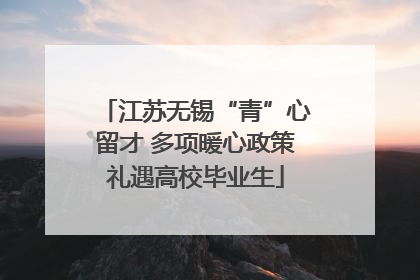 江苏无锡“青”心留才 多项暖心政策礼遇高校毕业生