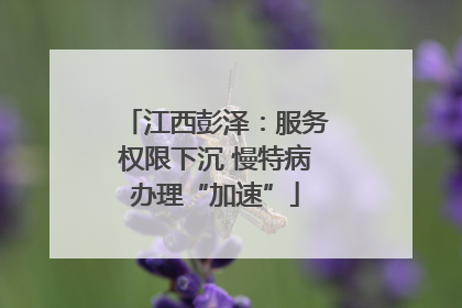 江西彭泽：服务权限下沉 慢特病办理“加速”