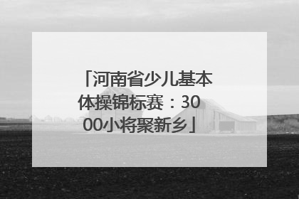 河南省少儿基本体操锦标赛：3000小将聚新乡