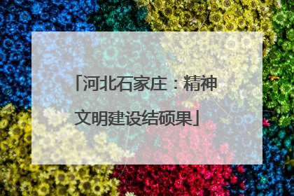 河北石家庄：精神文明建设结硕果