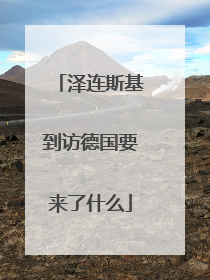 泽连斯基到访德国要来了什么