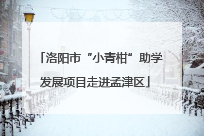 洛阳市“小青柑”助学发展项目走进孟津区