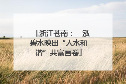 浙江苍南：一泓碧水映出“人水和谐”共富画卷