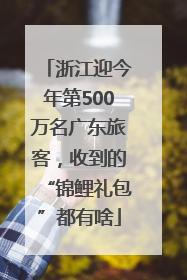 浙江迎今年第500万名广东旅客，收到的“锦鲤礼包”都有啥