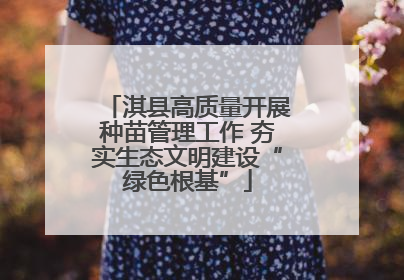 淇县高质量开展种苗管理工作 夯实生态文明建设“绿色根基”