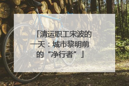 清运职工宋波的一天：城市黎明前的“净行者”