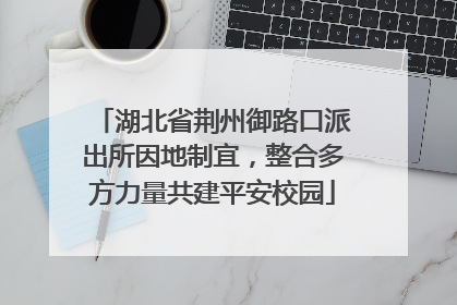 湖北省荆州御路口派出所因地制宜，整合多方力量共建平安校园