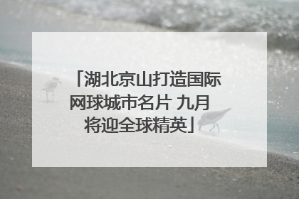 湖北京山打造国际网球城市名片 九月将迎全球精英