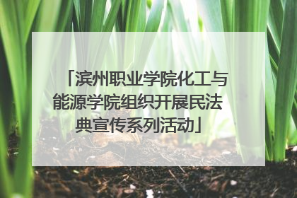滨州职业学院化工与能源学院组织开展民法典宣传系列活动