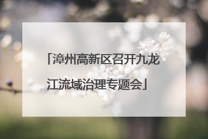 漳州高新区召开九龙江流域治理专题会