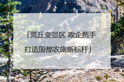 荒丘变景区 政企携手打造殷都农旅新标杆