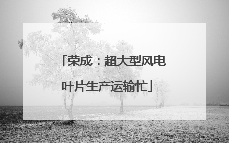 荣成：超大型风电叶片生产运输忙