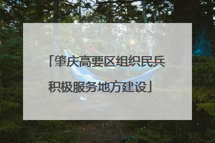 肇庆高要区组织民兵积极服务地方建设