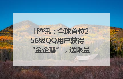 腾讯：全球首位256级QQ用户获得“金企鹅”，送限量版神秘惊喜等礼物