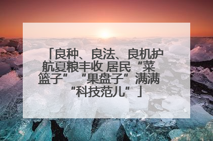 良种、良法、良机护航夏粮丰收 居民“菜篮子”“果盘子”满满“科技范儿”