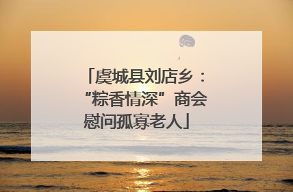 虞城县刘店乡：“粽香情深”商会慰问孤寡老人