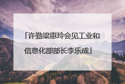 许勤梁惠玲会见工业和信息化部部长李乐成