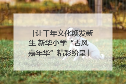 让千年文化焕发新生 新华小学“古风嘉年华”精彩纷呈