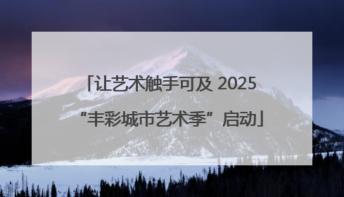 让艺术触手可及 2025“丰彩城市艺术季”启动