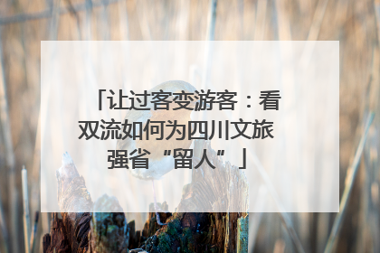 让过客变游客：看双流如何为四川文旅强省“留人”